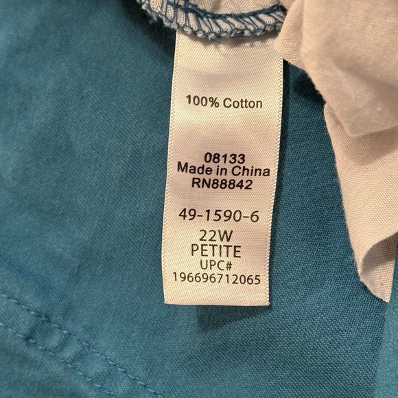 Woman Within Womens 22WP Jeans Teal Cottagecore Western Boho Resortwear Fairy - Picture 9 of 10